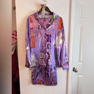 Taylor Swift Eras tour Purple Faux Satin Pajama Set NWOT
